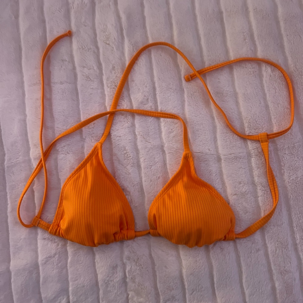 orange padded bikini top
